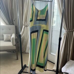Colorful Geometric Maxi Dress